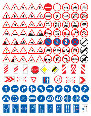 Road signs setのイラスト素材