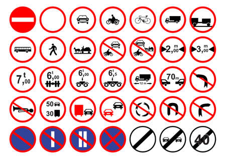 Road signs setのイラスト素材