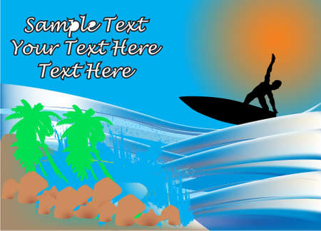 Surfer, vector illustrationのイラスト素材