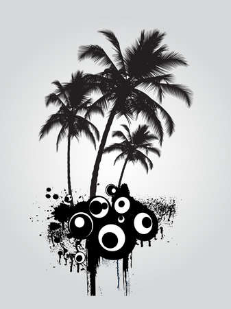 Palm tree, illustrationのイラスト素材