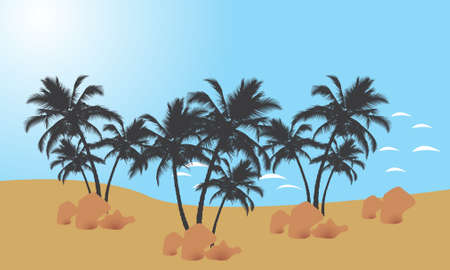 Tropical background, vector illustrationのイラスト素材