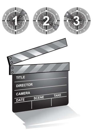 Vector clapper boardのイラスト素材