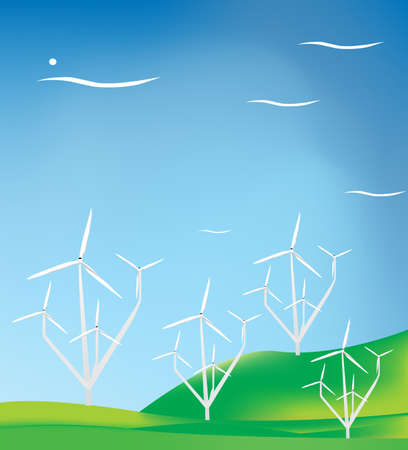 Windmill , vectorのイラスト素材