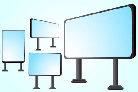 Outdoor billboards, vector illustrationのイラスト素材