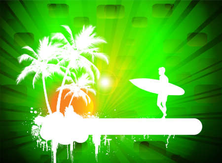 Tropical background, vector illustrationのイラスト素材