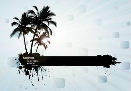 Tropical background, vector illustrationのイラスト素材