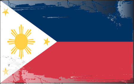 Grunge flag series: Philippinesのイラスト素材