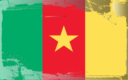 Grunge flag series: Cameroonのイラスト素材