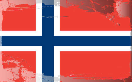 Grunge flag series: Norwayのイラスト素材