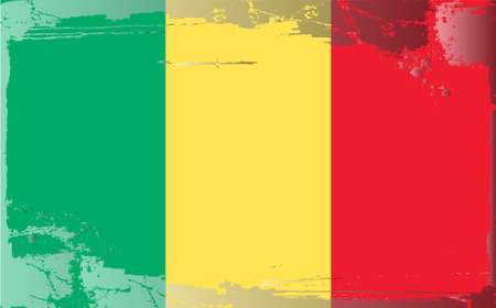 Grunge flag series: Maliのイラスト素材