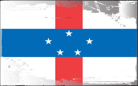 Grunge flag series: Netherlands Antillesのイラスト素材