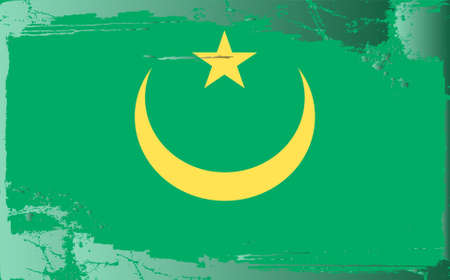 Grunge flag series: Mauritaniaのイラスト素材
