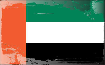Grunge flag series: Arab Emiratesのイラスト素材