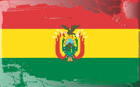 Grunge flag series: Boliviaのイラスト素材