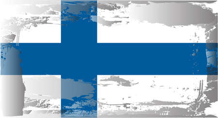 Grunge flag series: Finlandのイラスト素材