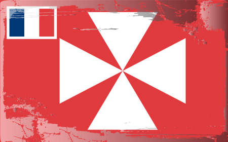 Grunge flag series: Wallis and Futunaのイラスト素材