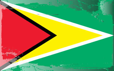 Grunge flag series: Guyaneseのイラスト素材