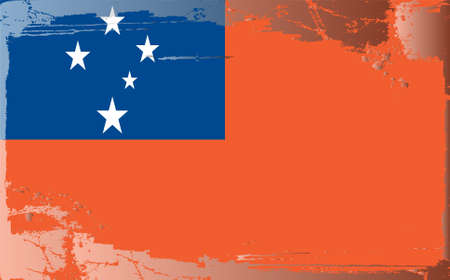 Grunge flag series:Myanmarのイラスト素材