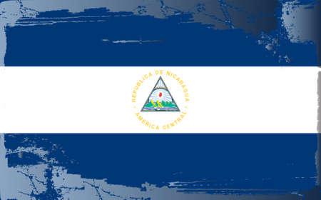 Grunge flag series: Nicaraguaのイラスト素材