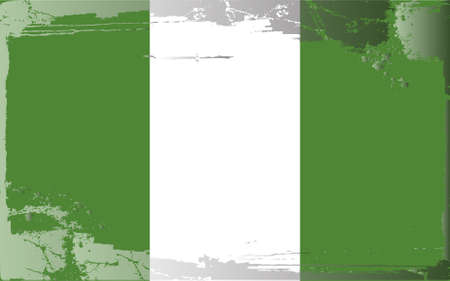 Grunge flag series: Nigeriaのイラスト素材