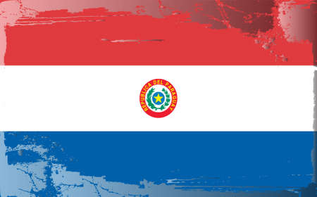 Grunge flag series: Paraguayのイラスト素材