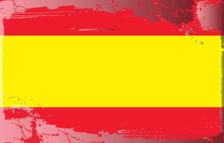 Grunge flag series: Spainのイラスト素材
