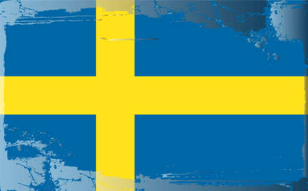 Grunge flag series: Swedenのイラスト素材