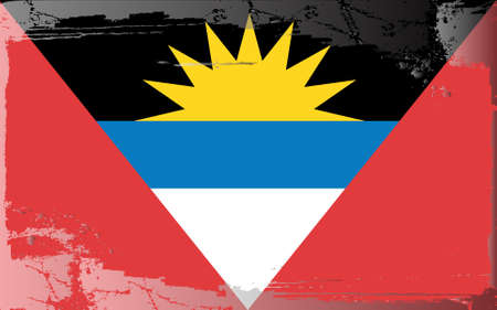 Grunge flag series:Antigua Barbudaのイラスト素材