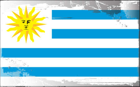 Grunge flag series: Uruguayのイラスト素材