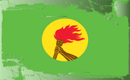 Grunge flag series:Zairのイラスト素材