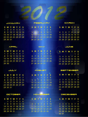 2012 calendar, vector illustrationのイラスト素材