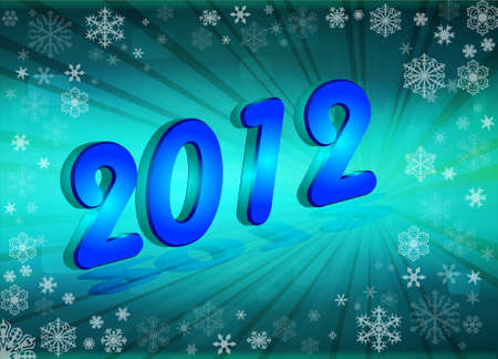 Happy New Year 2012, vector illustration