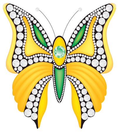 Vector brooch with diamondsのイラスト素材