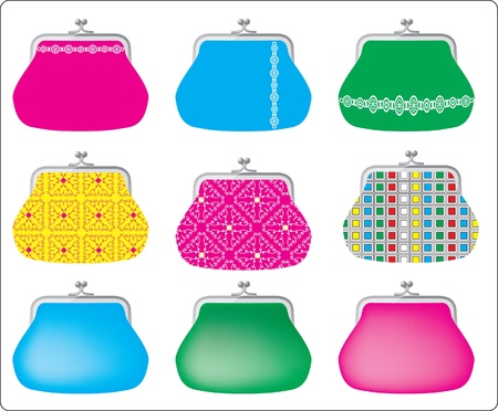 Vector colored purseのイラスト素材