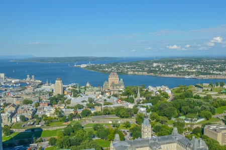 Quebec observatory city viewの写真素材