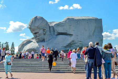 Brest, Belarus - May 9, 2015: The monument to the defenders of the Brest fortress.のeditorial素材