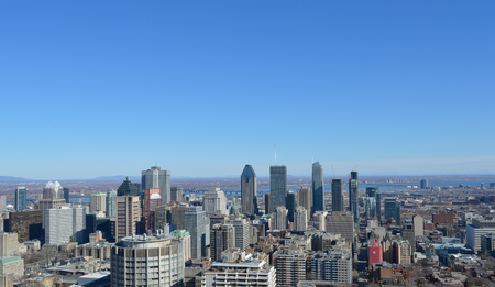 Montreal, Canada: March 20, 2016: Montreal Skyline in springのeditorial素材