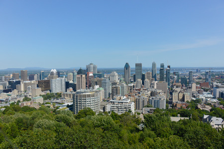 Montreal Skyline in summer, Canadaのeditorial素材
