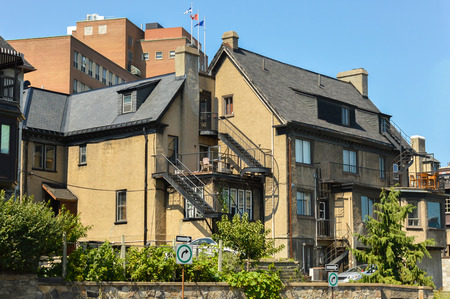 Old House in Montreal downtown near Mont Royal central park in Canadaのeditorial素材