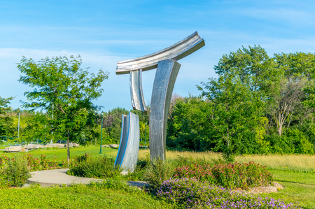 Metal structure in the old port, Canadaの写真素材