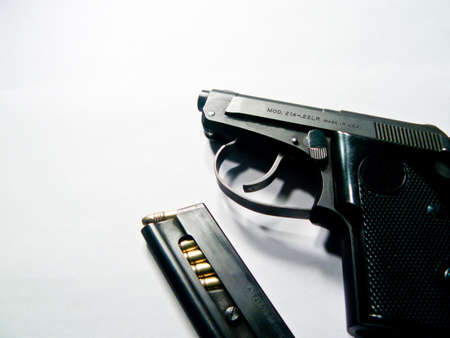 Small handgun with a clipの写真素材