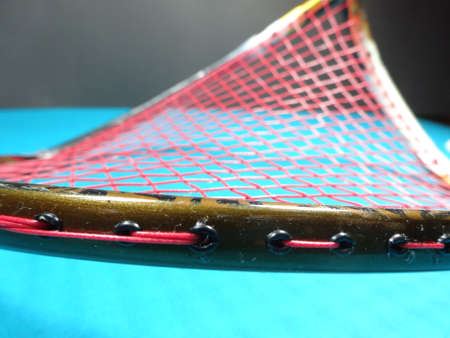 broken badminton racketの写真素材