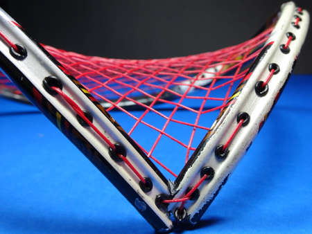 broken badminton racket.の写真素材
