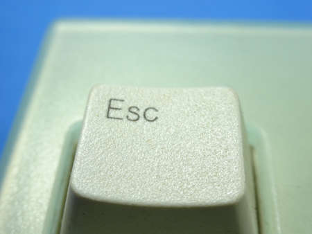An escape key of computer keyboardの写真素材