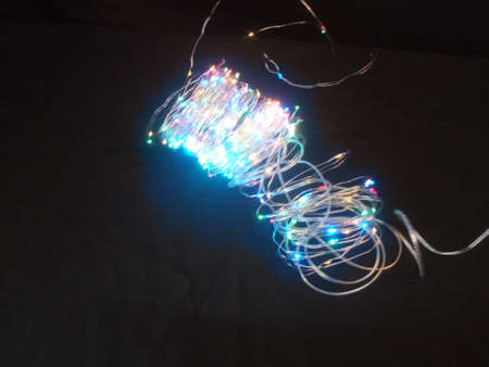 abstract background with multicolored lights bokeh defocused