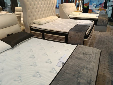 Interior of a modern furniture store. Furniture for living room. photo taken in malaysiaの写真素材