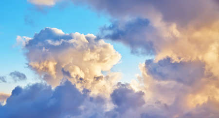 scenic view of the sunset. beautiful clouds. nature background