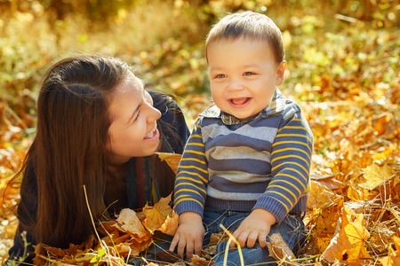 young mother with her babyの写真素材