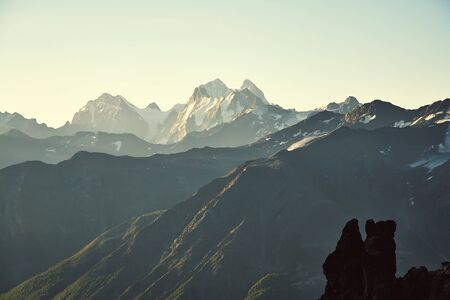 scenic alpine summer landscape. natural mountain background