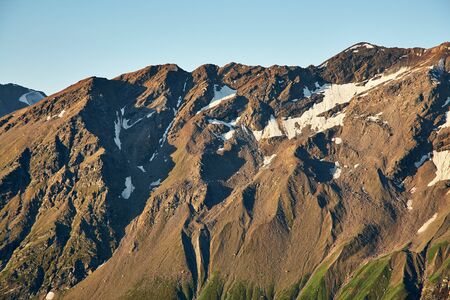 scenic alpine summer landscape. natural mountain backgroundの写真素材